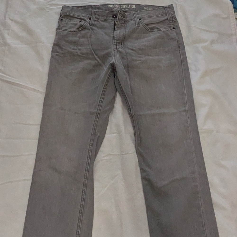Mossimo Supply Co. Light Gray Slim Straight Jeans